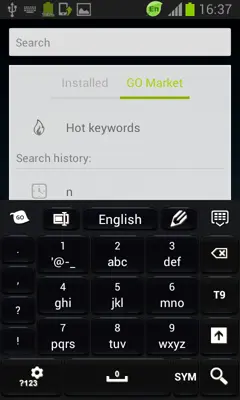 Black Style Keyboard android App screenshot 0