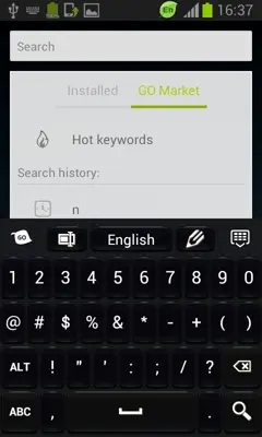 Black Style Keyboard android App screenshot 2